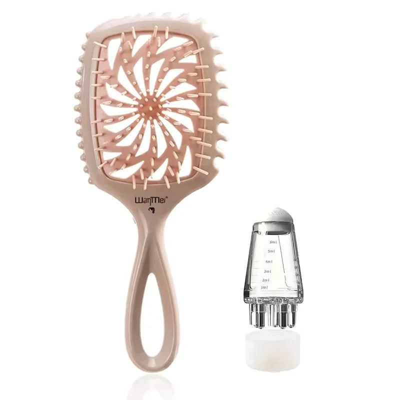 Ensemble peigne de massage du cuir chevelu et applicateur Whirlwind (2 pièces) – Kit de soin des racines capillaires portable pour l'application d'huiles essentielles et de liquides