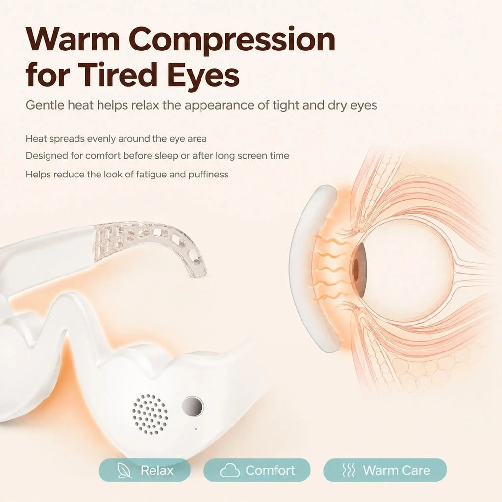 Masajeador ocular alemán: dispositivo de belleza para ojos contra la hinchazón, ojeras, bolsas, efecto lifting y reafirmante | Alivio de la fatiga