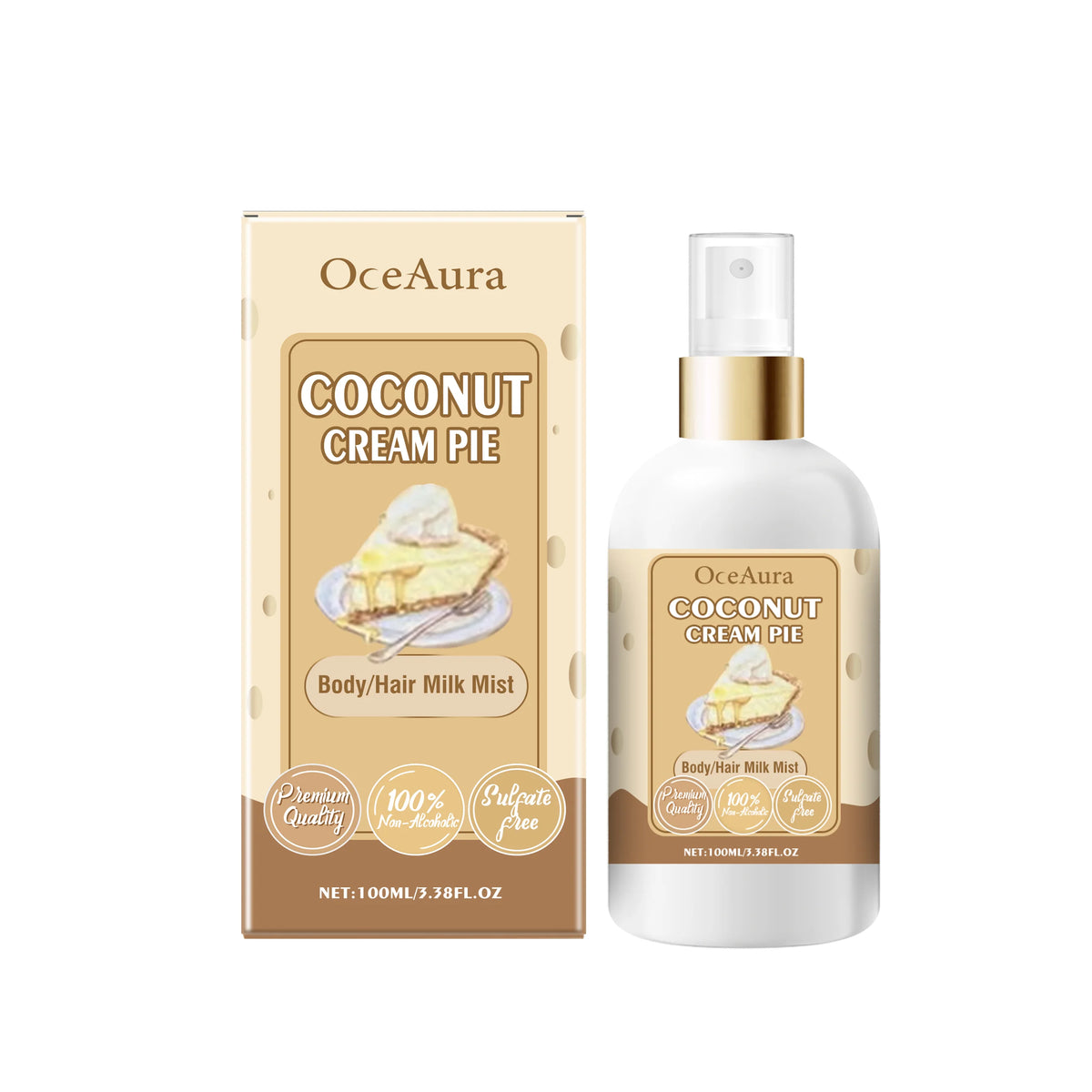 Brume Lactée pour le Corps à la Fraise OceAura – Parfum pour Cheveux Hydratant & Éclat longue durée (100 ml)