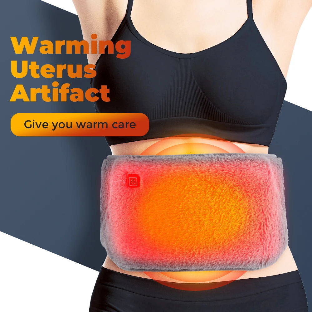 Graphen-Heizgürtel – USB-aufladbarer Bauch- und Gebärmutterwärmer | 3-stufiges Graphen-Wärmepad gegen Kälte für Taille und Hände