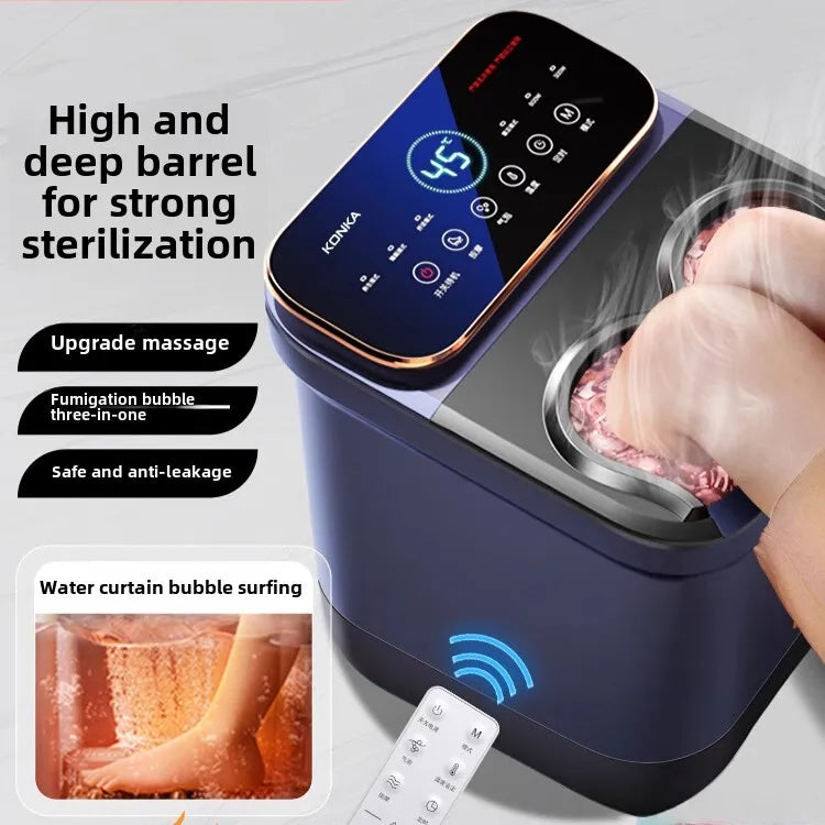 Bañera de hidromasaje para pies con calentamiento a temperatura constante – Spa de pies con masaje totalmente automático, nueva máquina de baño para pies 2024 para el hogar