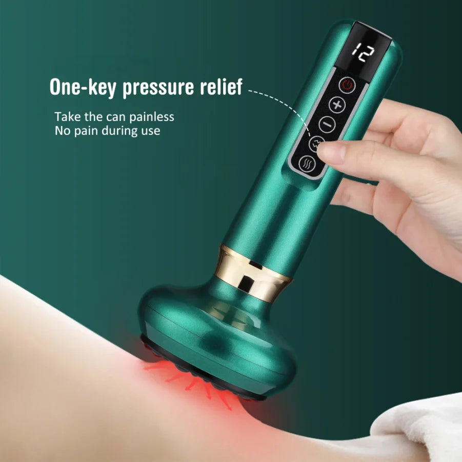 Smart Vacuum Suction Body Massager – Heated Cupping Sculpting Device for Cellulite, Belly & Back | Chinese Cupping Therapy Modernised