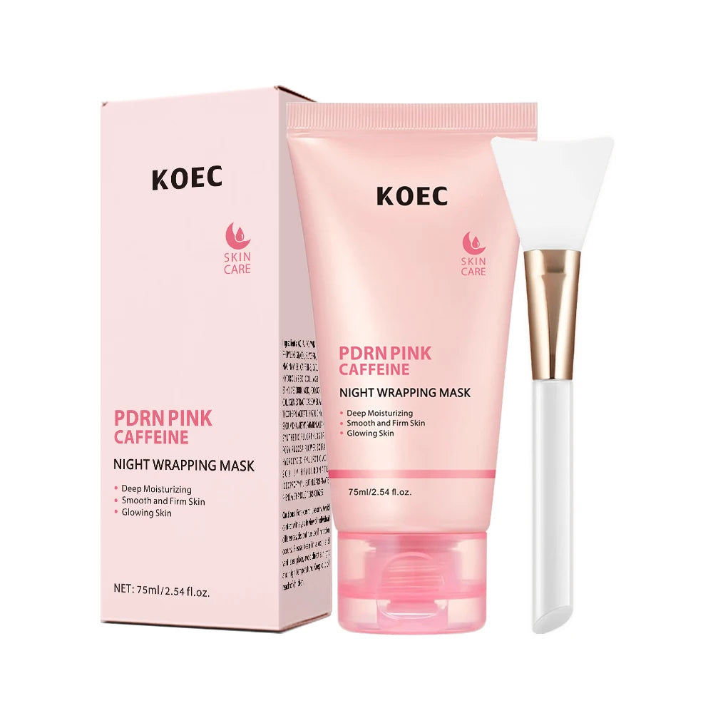 KOEC PDRN Pink Caffeine Overnight Sleeping Face Mask – Feuchtigkeitsspendende Nachtmaske für alle Hauttypen