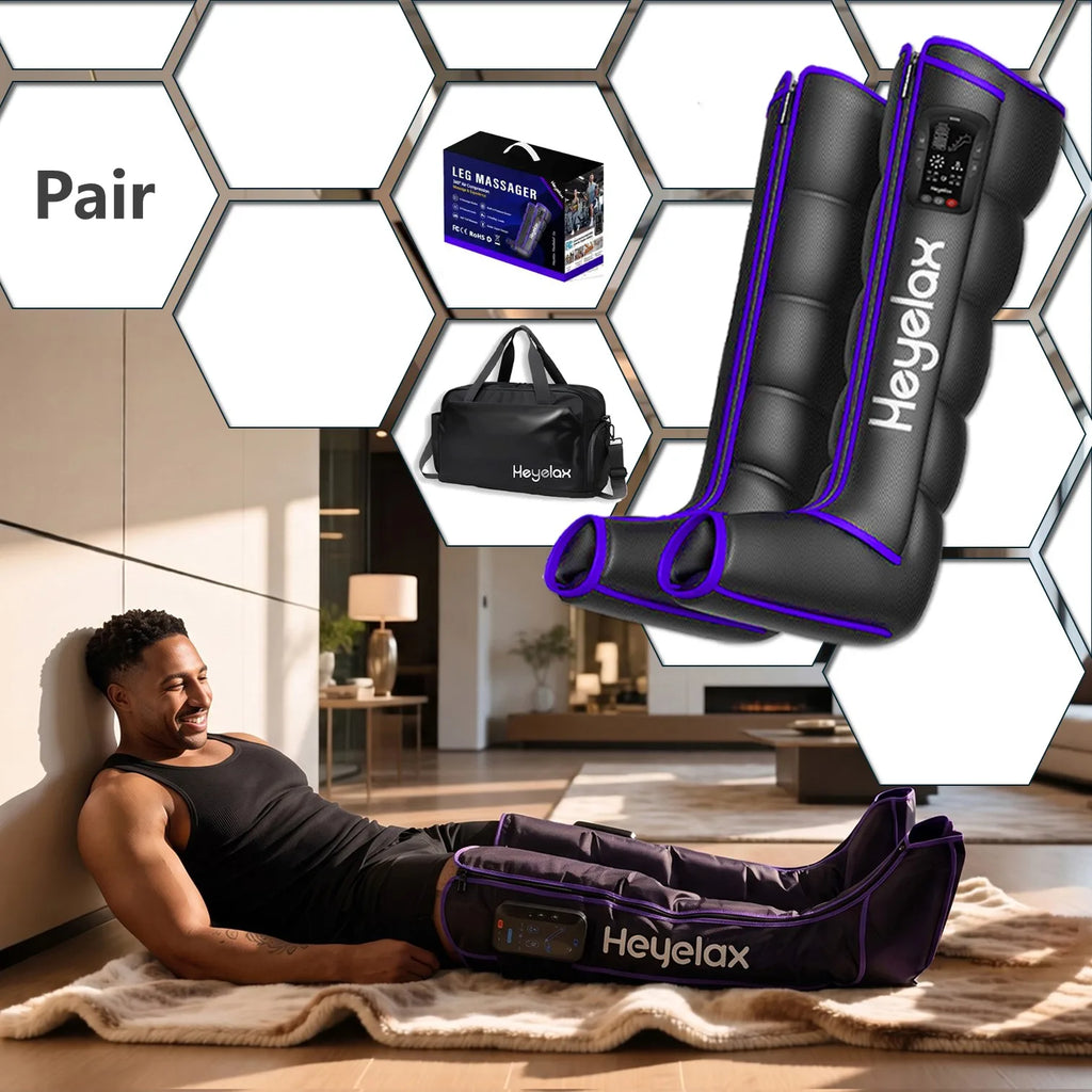 Kabelloses Bein-Kompressionsmassagegerät – Luftkompressionsstiefel für schnelle Regeneration, Durchblutung & Schmerzlinderung | Sportler, Läufer & Fitness (Paar)