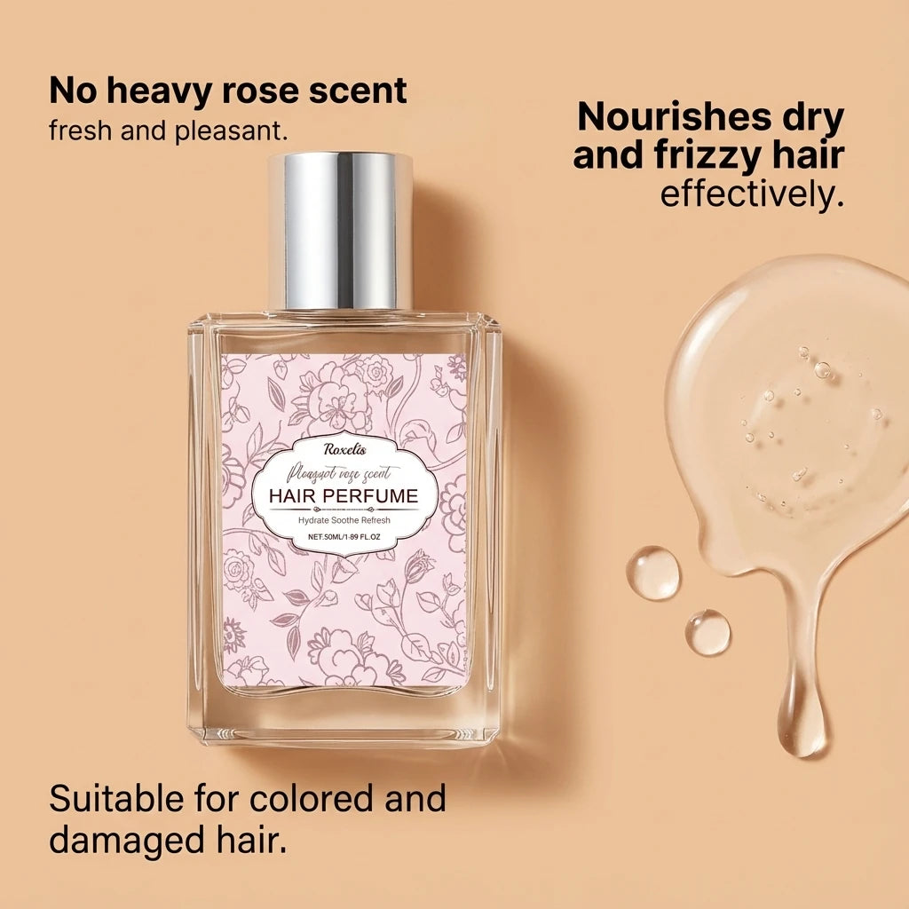 رذاذ عطر الشعر برائحة الورد الناعم – ماء تواليت طبيعي ولطيف لشعر برائحة منعشة وأنيقة يومياً