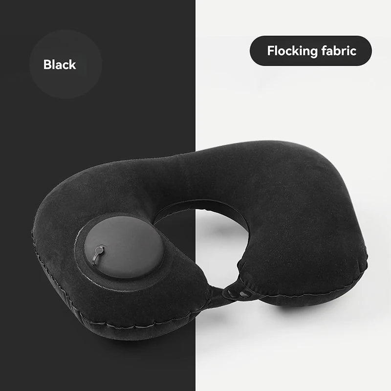 Almohada de viaje inflable para el cuello: soporte cervical ultraportátil para vuelos y viajes por carretera