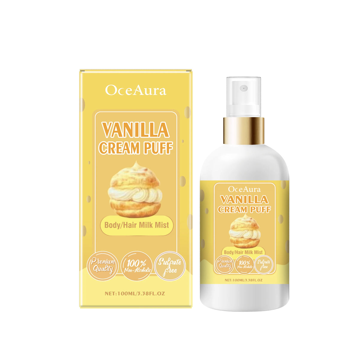Brume Lactée pour le Corps à la Fraise OceAura – Parfum pour Cheveux Hydratant & Éclat longue durée (100 ml)
