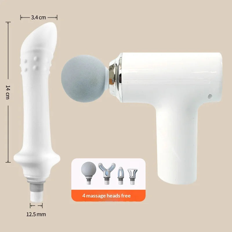 Pistola de masaje vibratoria inalámbrica recargable mini: pistola de fascia eléctrica portátil para relajación muscular profesional y recuperación física