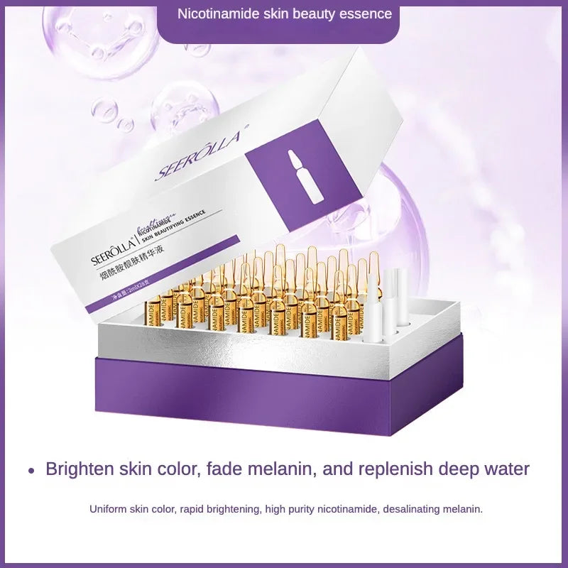 Sérum éclaircissant à l'acide hyaluronique et aux peptides – Correcteur de taches brunes, minimiseur de pores et réducteur de ridules