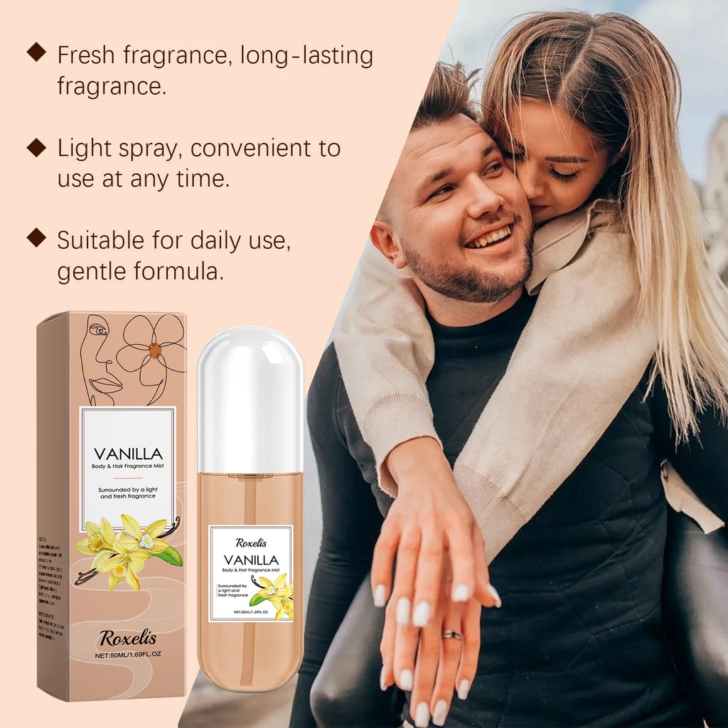 Brume parfumée corps et cheveux Vanille – Parfum quotidien naturellement frais, léger et longue tenue