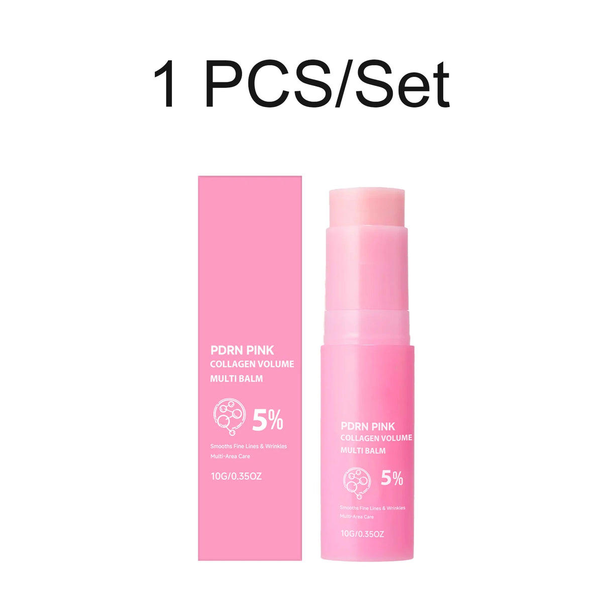 Coffret de stick multi-usage au collagène et PDRN Pink – Stick de soin nomade hydratant, raffermissant et illuminateur à 5 % de PDRN pour les ridules