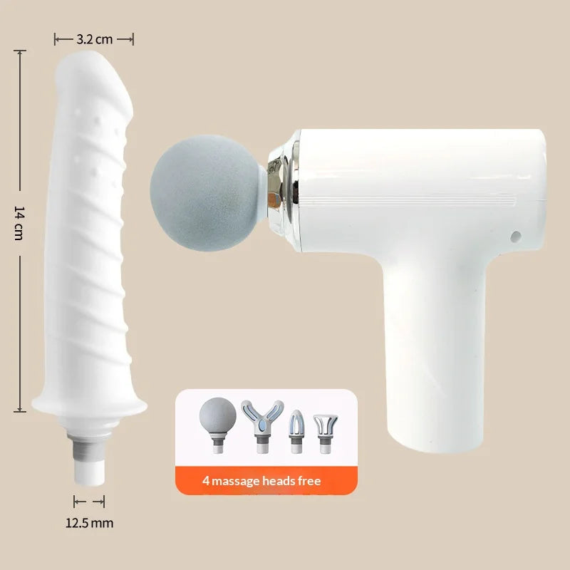 Pistola de masaje vibratoria inalámbrica recargable mini: pistola de fascia eléctrica portátil para relajación muscular profesional y recuperación física