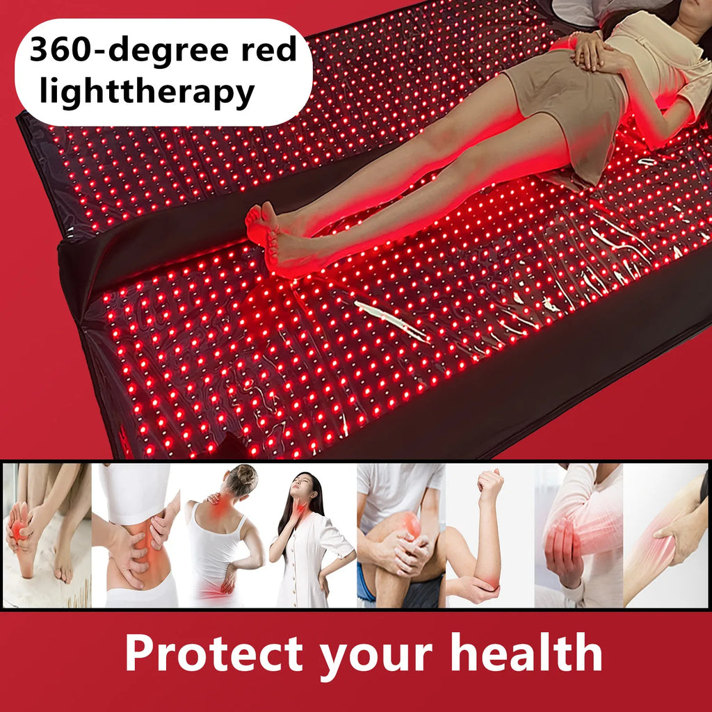 Portable Multi-Wavelength Pulsed Full Body Red Light Therapy Device – Infrared Sauna Pod & Blanket | At-Home Full Body Wellness Health Care