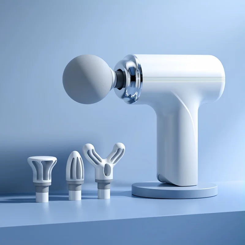 Pistola de masaje vibratoria inalámbrica recargable mini: pistola de fascia eléctrica portátil para relajación muscular profesional y recuperación física