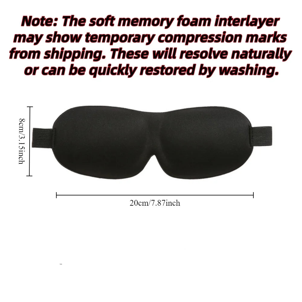 3D Memory Foam Sleep Mask – Lightweight Blackout Eye Cover for Sleep & Travel