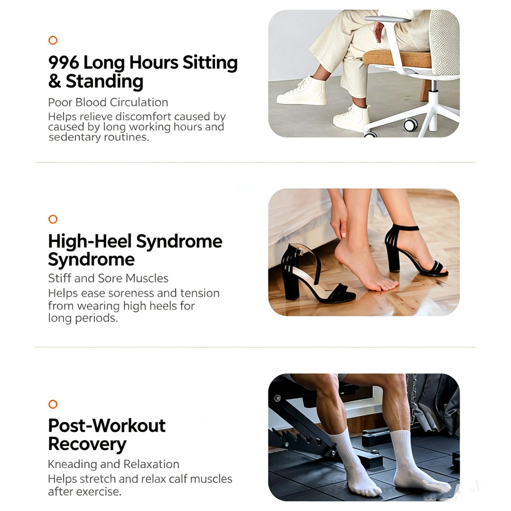 Botas de masaje de piernas por presión de aire: masajeador de amasamiento y compresión para relajación muscular profunda de pantorrillas y pies | Control remoto