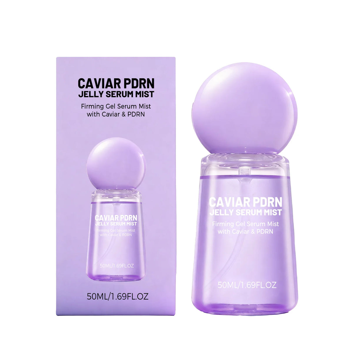 Set de Bruma en Gel de Colágeno y Péptidos con Caviar PDRN – Hidratación instantánea, firmeza y brillo radiante antienvejecimiento | Tecnología de gel a bruma | Ideal para viaje y regalo