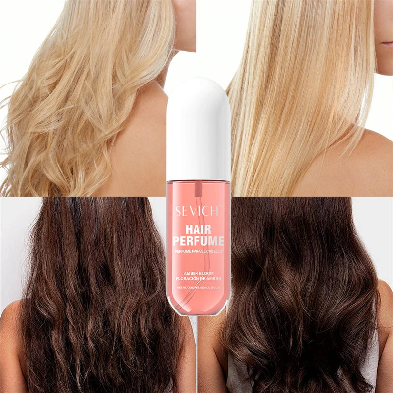 Bruma de perfume para el cabello – Spray de cuidado capilar hidratante con extractos vegetales de 80 ml y fragancia natural duradera para hombres y mujeres
