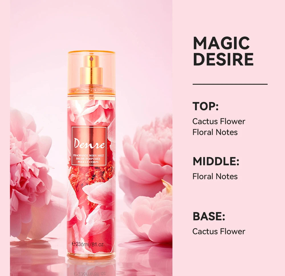 Brume parfumée florale pour le corps et les cheveux – Parfum frais longue durée pour un usage quotidien (236 ml)
