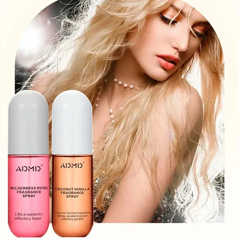 Spray de perfume de coco: refrescante de doble uso para cabello y cuerpo de larga duración, fragancia compacta lista para viajar (1 o 2 unidades)