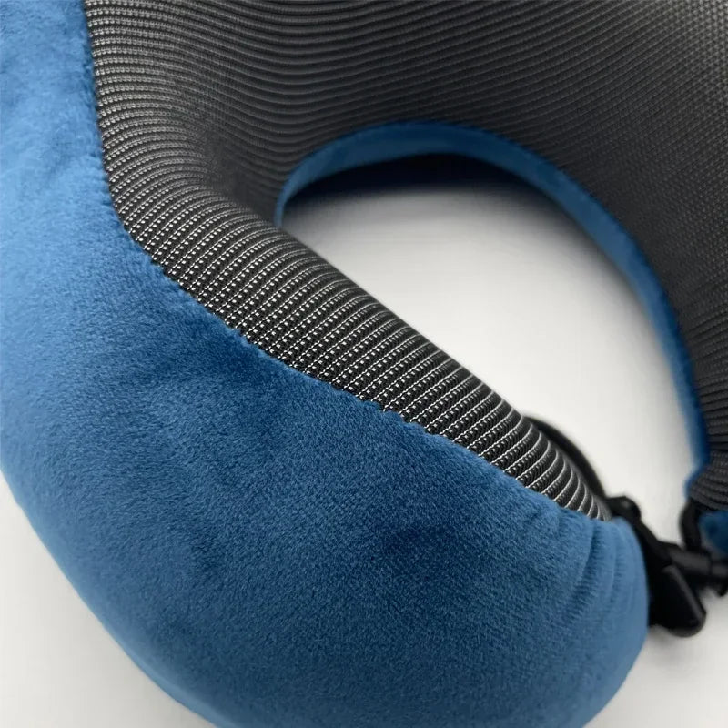 Oreiller de voyage en mousse à mémoire de forme en U – Confort de voyage, soutien cervical et massage