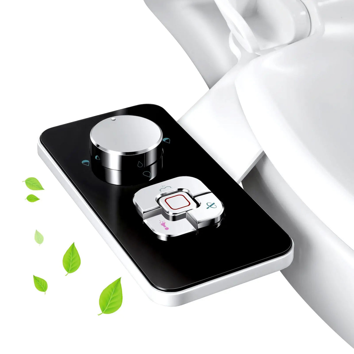 Bidet-Toilettensitz-Aufsatz – ultradünn, nicht elektrisch, mit selbstreinigenden Doppeldüsen | Kaltwasser für Intim- und Analreinigung | Nachrüst-Set für die persönliche Hygiene