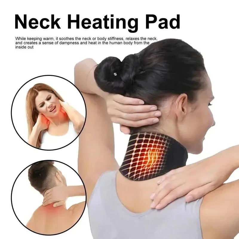 Almohadilla térmica eléctrica USB para cuello y hombros: 5 niveles de temperatura, envoltorio térmico ajustable | Terapia de calor cervical para el alivio del dolor de cuello en invierno