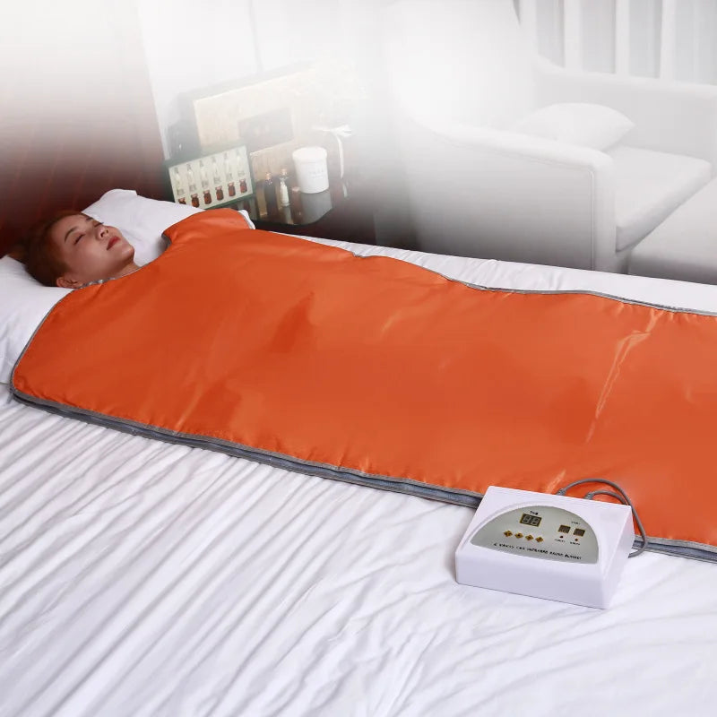 Couverture de sauna à infrarouge lointain à l'argousier – Couverture de sudation complète pour bain de vapeur acide | Sauna domestique de qualité professionnelle pour soins de la peau et sudation
