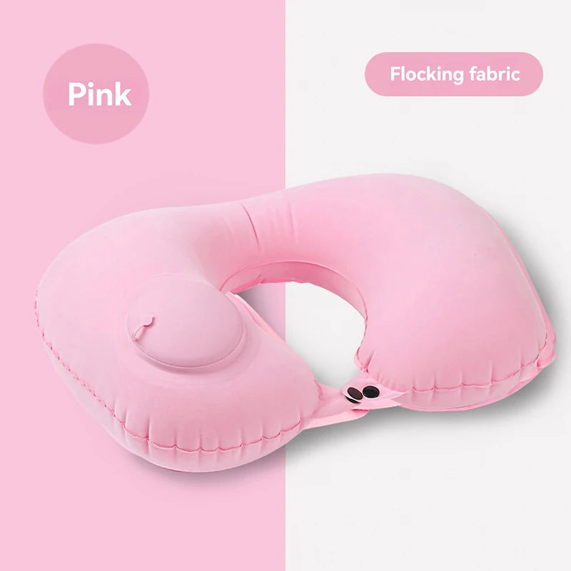 Almohada de viaje inflable para el cuello: soporte cervical ultraportátil para vuelos y viajes por carretera