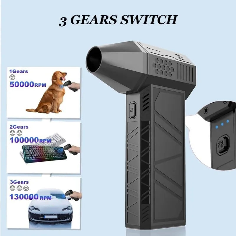 X6 Turbo Jet Air Blower – 130,000 RPM Brushless Motor Powerful Air Duster & Cleaning Tool | Turbo Fan Jet Blower