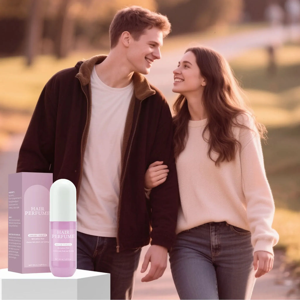 Sheer Violet Haarparfüm – 50 ml, reinigendes Deodorant-Spray für Haar, Körper & Kissen mit sanftem Moschusduft für Damen