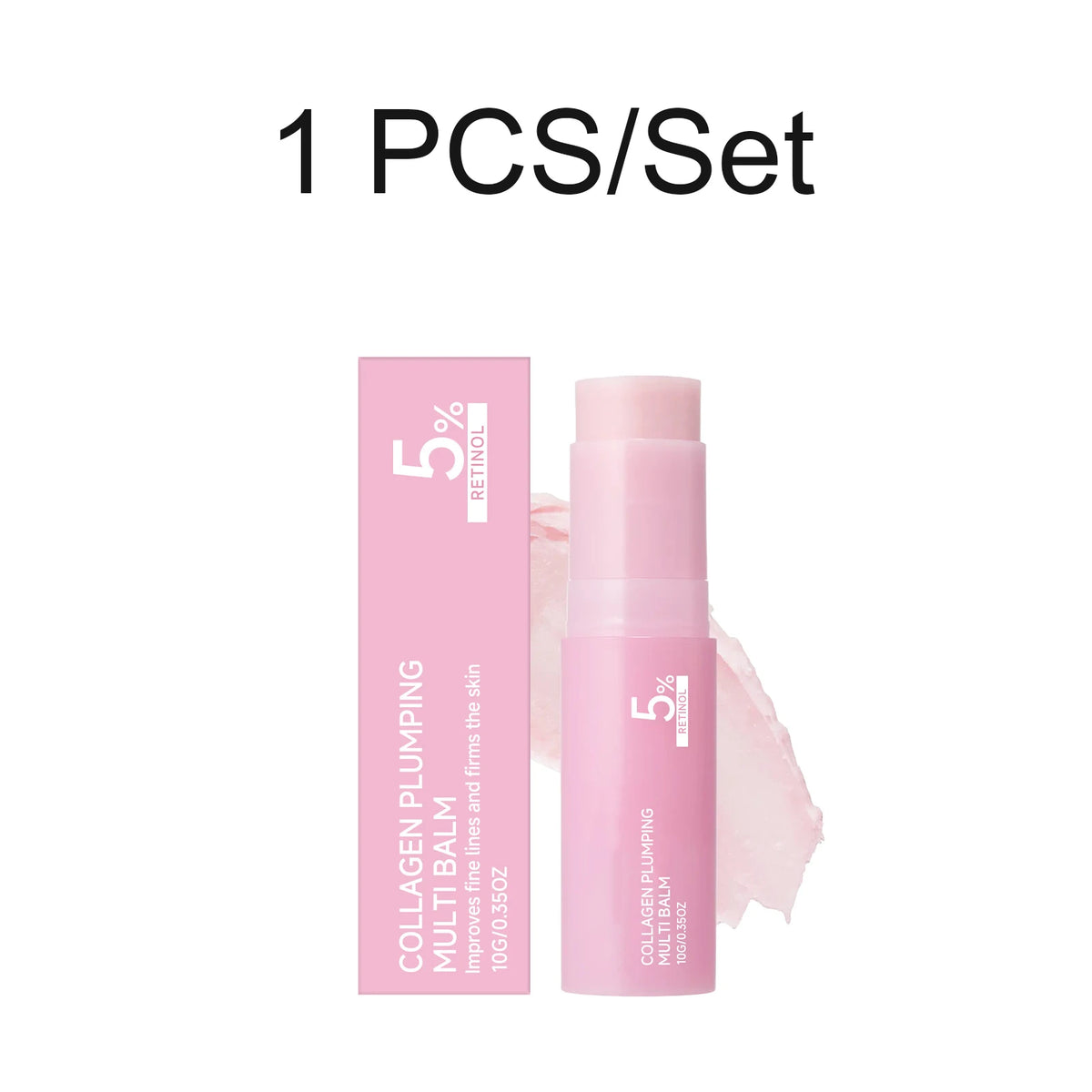 Coffret de stick multi-usage au collagène et PDRN Pink – Stick de soin nomade hydratant, raffermissant et illuminateur à 5 % de PDRN pour les ridules
