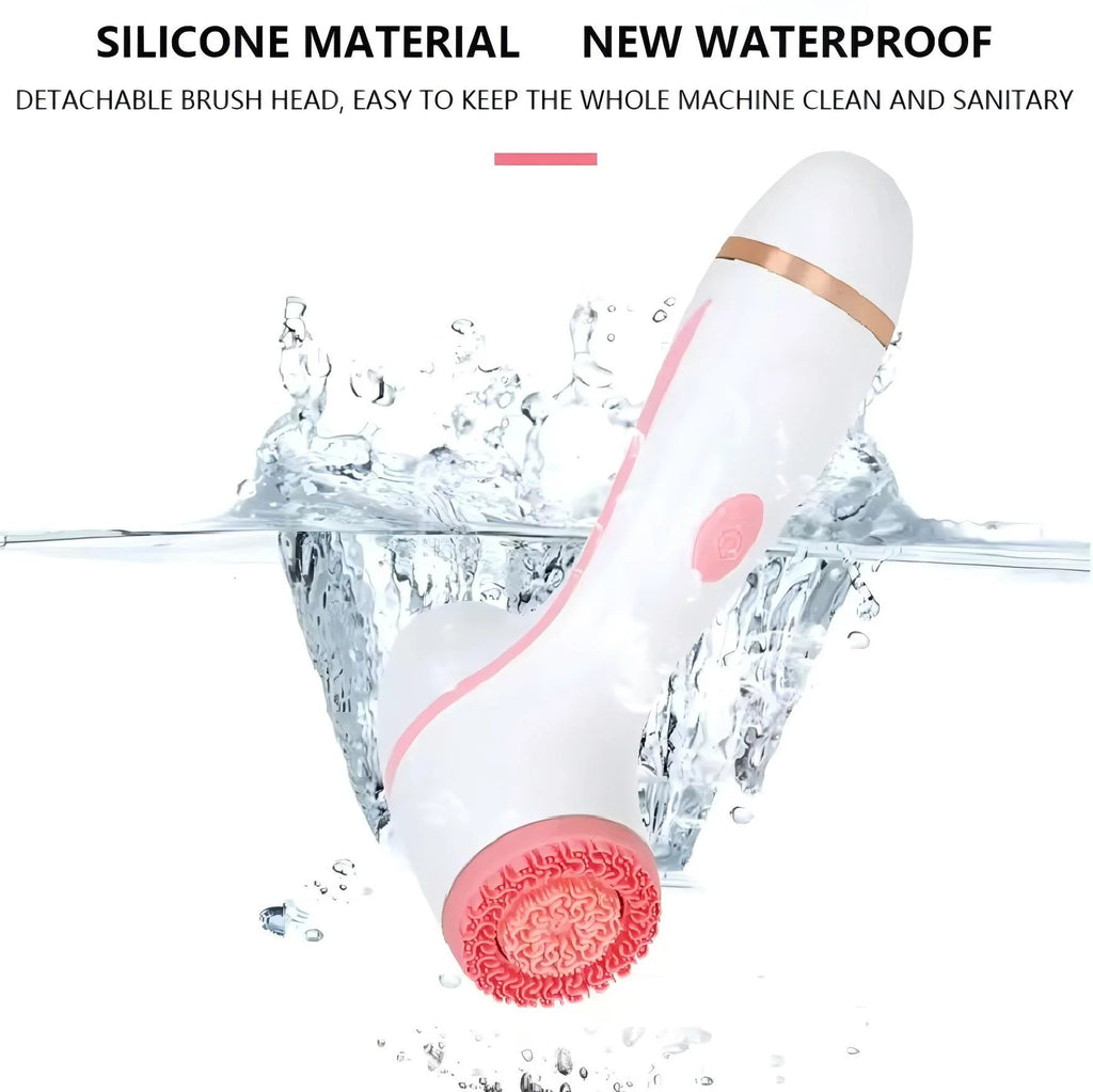 Cepillo de limpieza facial eléctrico ultrasónico 3 en 1: masajeador facial giratorio sónico para una limpieza profunda y un cuidado de la piel radiante