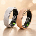 Smart-Ring mit Körpertemperaturüberwachung – IP68 Edelstahl-Gesundheits-Tracker für Paare & Familien | Markantes Lade-Etui | Geschenkfertig