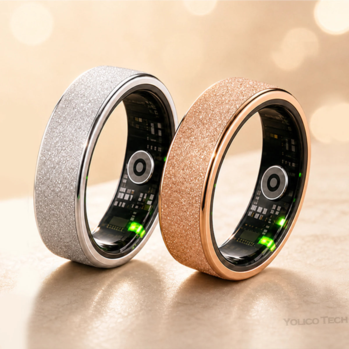 Smart Ring with Body Temperature Monitoring – IP68 Stainless Steel Health Tracker for Couples & Family | Distinctive Charging Case | Gift-Ready