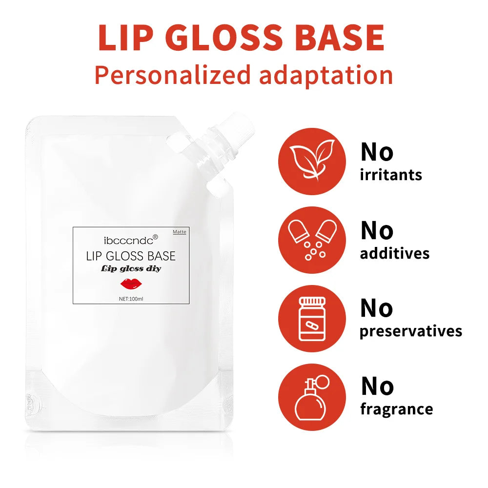 DIY Lipgloss-Basis (100 ml) – Nicht klebende, feuchtigkeitsspendende milchige Lotions-Textur für mattes & individuelles Lipgloss-Herstellen