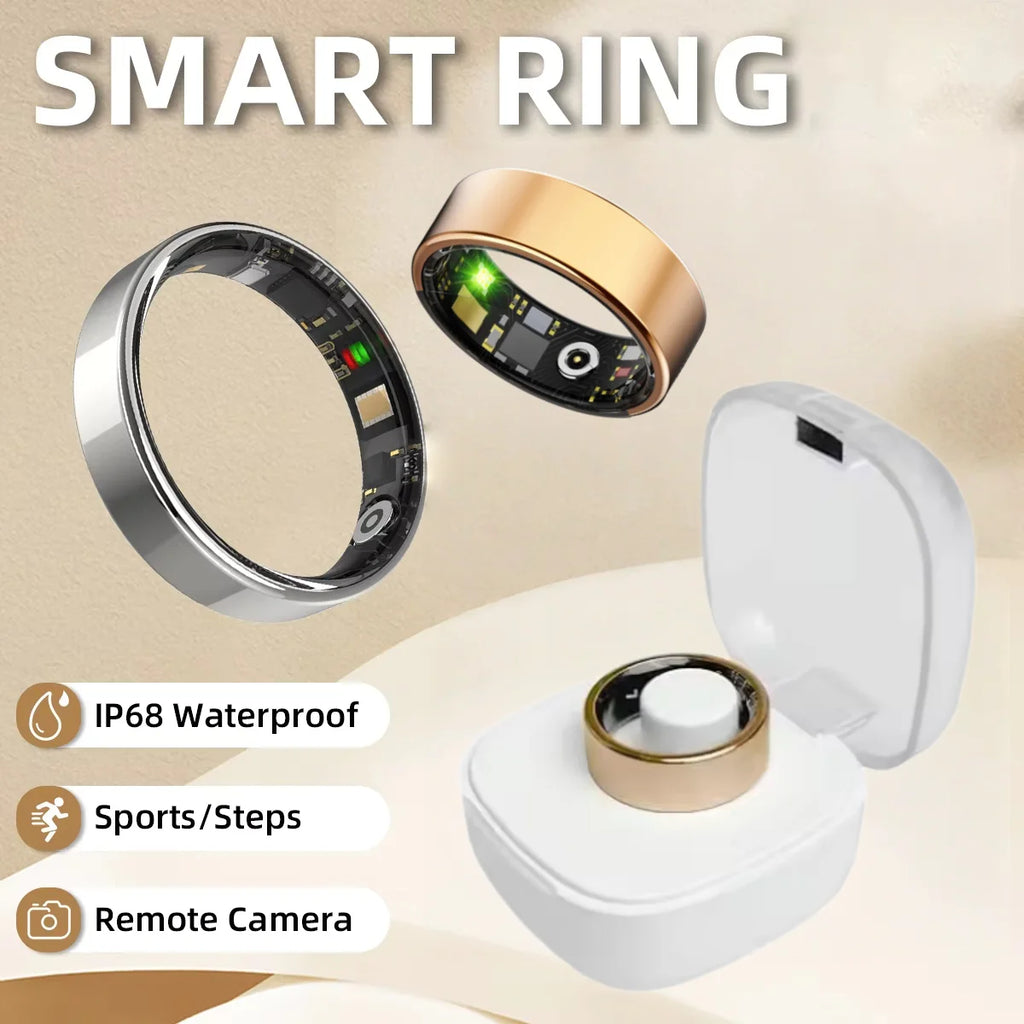 Anillo inteligente 2026 con llamadas Bluetooth – Monitor de frecuencia cardíaca y presión arterial, resistente al agua 5 ATM | Anillo de salud compatible con Xiaomi para hombres y mujeres | Regalo