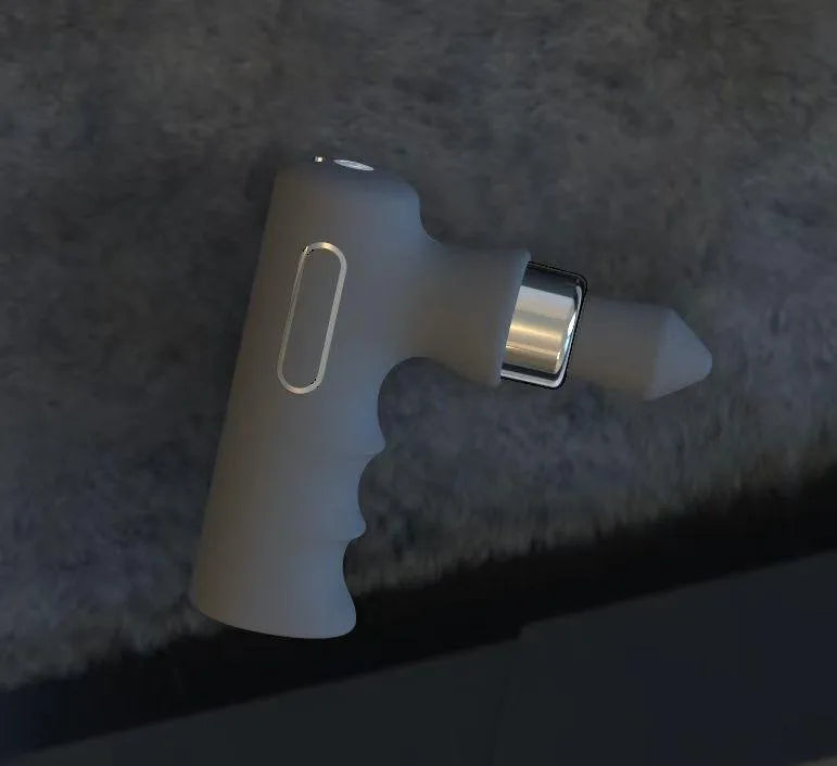 Pistola de masaje portátil recargable: masajeador muscular de percusión ajustable para recuperación deportiva y física