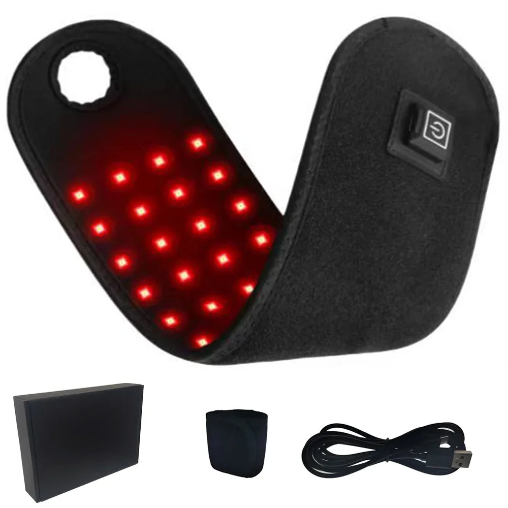 Whole Body Red & Infrared LED Light Belt – 660nm & 850nm Slimming Wrap for Waist, Neck, Chin, Wrist & Hand | Fat Reduction Body Pad
