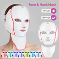 7-Color LED Facial & Neck Mask – Photon Light Therapy for Skin Rejuvenation, Anti-Acne, Face Lifting & Firming Beauty Device