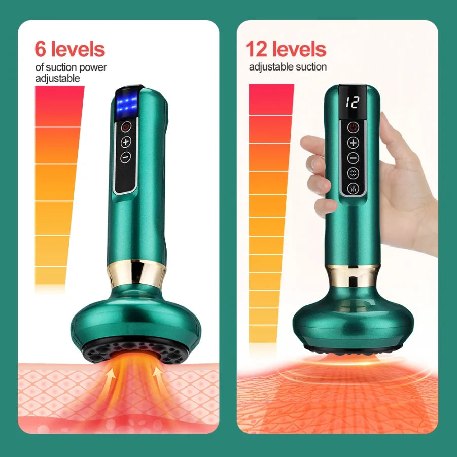 Smart Vacuum Suction Body Massager – Heated Cupping Sculpting Device for Cellulite, Belly & Back | Chinese Cupping Therapy Modernised