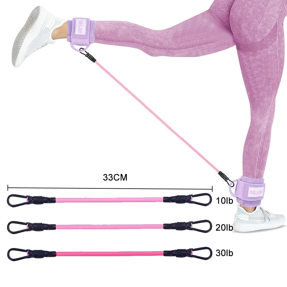 LOOGDEEL Widerstandsbänder-Set mit Fußschlaufen – verstellbare, gepolsterte Manschette für Fußgewichte & Beintraining an Kabelzuggeräten, Yoga & Sport