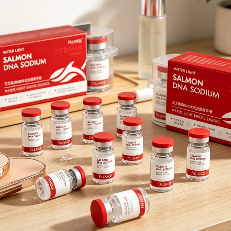 Salmon DNA Sodium PDRN Collagen Facial Serum – Whitening, Firming & Elasticity Skin Renewal & Repair | Korean Beauty (10pcs/pack)