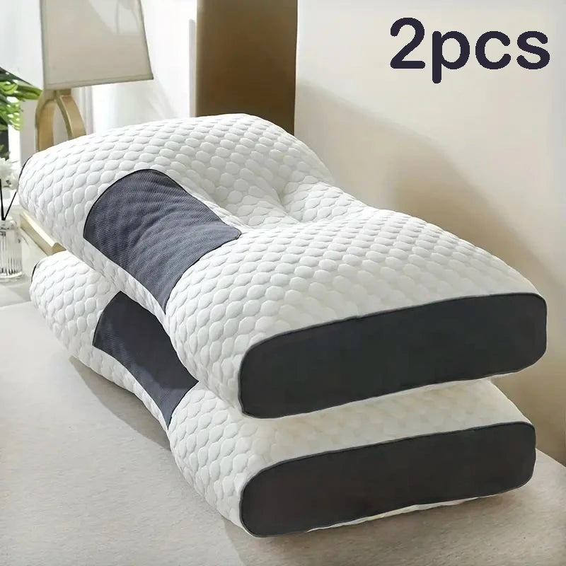 2er-Set ergonomische Nackenkissen – orthopädische Stütze & ganzjähriger Schlafkomfort