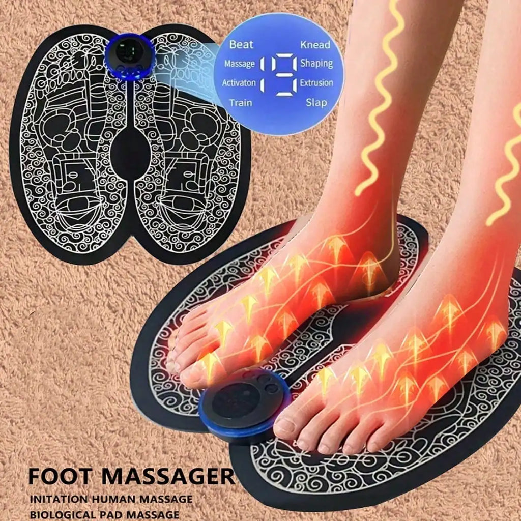 Elektrisches Fußmassagegerät – wiederaufladbar | Verbessert die Durchblutung & entspannt die Fußmuskulatur | Für den Heimgebrauch