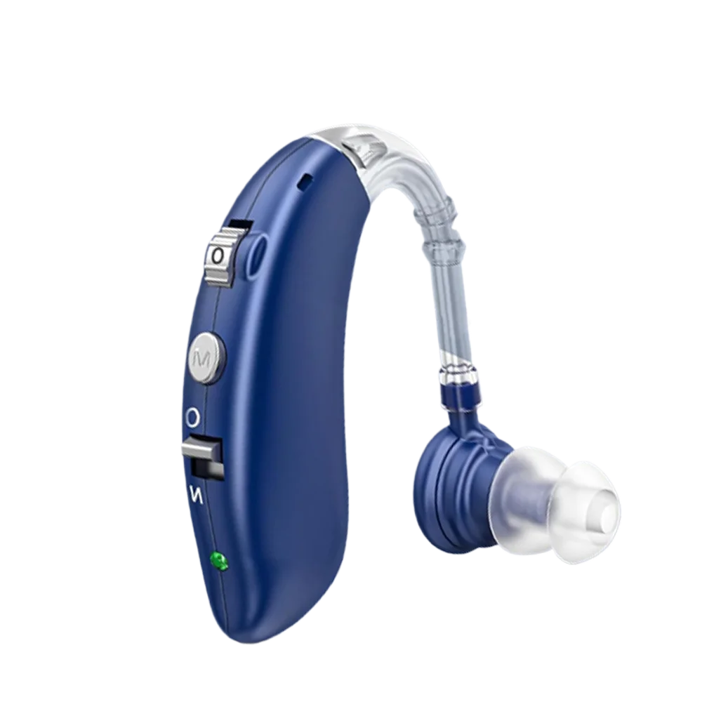 Appareil auditif numérique rechargeable contour d'oreille – Amplificateur de son à tonalité réglable | Aide auditive quotidienne portable pour personnes âgées