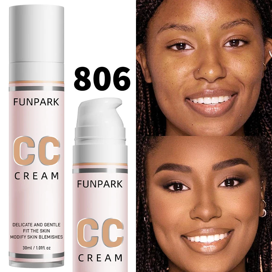 Base de maquillaje CC Cream – Corrector resistente al agua, corrector de color e iluminador | Maquillaje coreano 30 ml