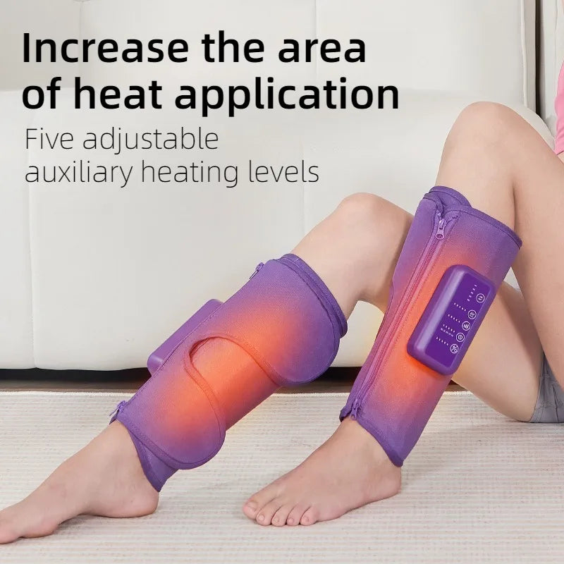 Masajeador de pantorrillas con calor inteligente: presoterapia portátil inalámbrica con masajeador de piernas suave y transpirable para el alivio muscular diario en casa