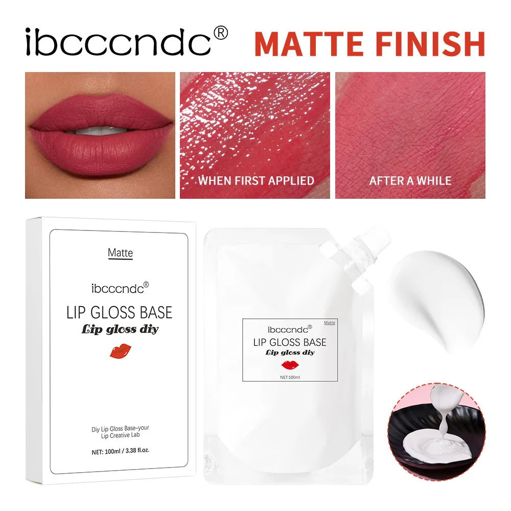 DIY Lipgloss-Basis (100 ml) – Nicht klebende, feuchtigkeitsspendende milchige Lotions-Textur für mattes & individuelles Lipgloss-Herstellen