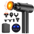 LINGTENG Tiefenmassagepistole – 20 Geschwindigkeitsstufen, 7 Massageköpfe, Wärmefunktion & 1800mAh Akku | Aufbewahrungstasche | Geschenk zur Erholung von Rücken, Nacken & Schultern